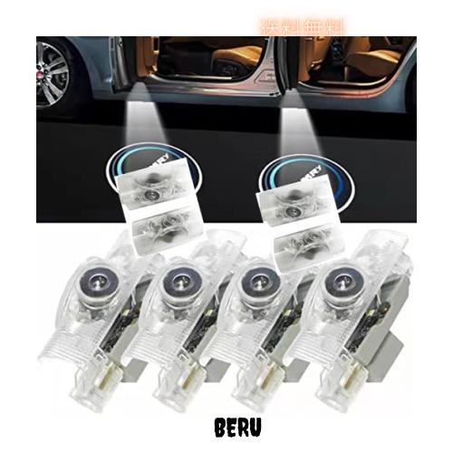 QJZoncuji カーテシライト ドアウェルカムライト カーテシランプ 40系トヨタ カムリ70系 車用ドアランプ カーテシ LEDロゴ投影ライト 角の通販は