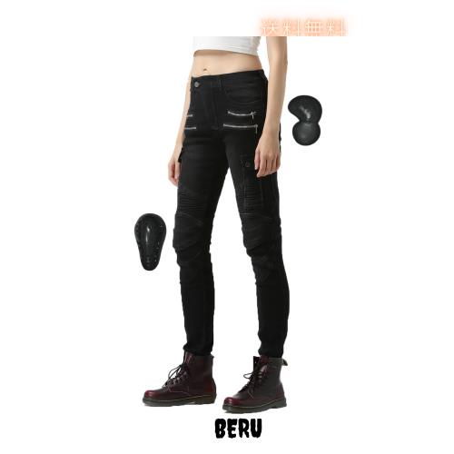 [RENHE] バイク用パンツ レディース バイクレディースパンツ プロテクター付き ライディングパンツ ライダースパンツ ストレッチ 耐磨 バ