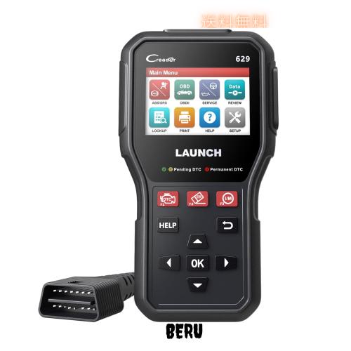 LAUNCH CR629 OBD2診断機 自動車ABS＆SRS診断 アクティブテスト用故障診断機 オイルリセット SASサービス付き フルOBD2機能 DTCルックア