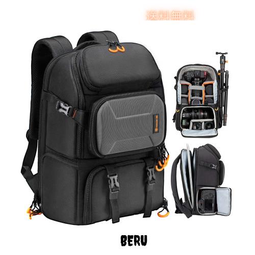 [TARION] PBL カメラバッグ サイドアクセス 一眼レフカメラパック 大容量 14.6L 小物収納 カメラリュック バックパック 撥水加工 盗難防