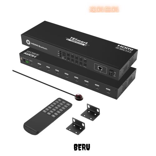 TESmart HDMI 切り替え器 8入力1出力 切替器 8ポート 4K@60Hz 8台パソコン1ディスプレイ用 セレクター HDMI スイッチ 音声分離器 EDID機