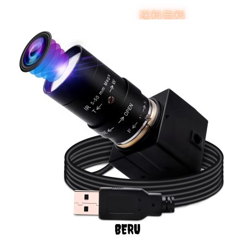 ELP 光学10倍ズーム Webカメラ 200万画素 低照度 ウェブカメラ 5-50mm 可変焦点レンズ Web会議用 カメラ H.264 ガンカメラ Sony IMX323望の通販は 7,012円