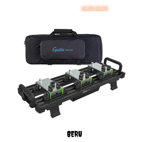 Guitto ギターエフェクター ペダルボード クランプブロック固定効果 アルミニウム合金超軽量キャリングバッグ付き (小) 黒