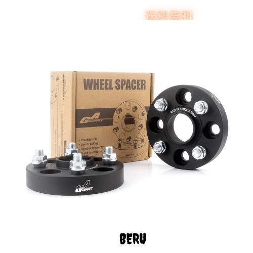 GAsupply 鍛造ワイドトレッドスペーサー PCD100 4H 内径54.1 M12XP1.5 厚さ30mm ワイトレハブリング一体 マットブラック【2枚セット】の通販は 5,698円
