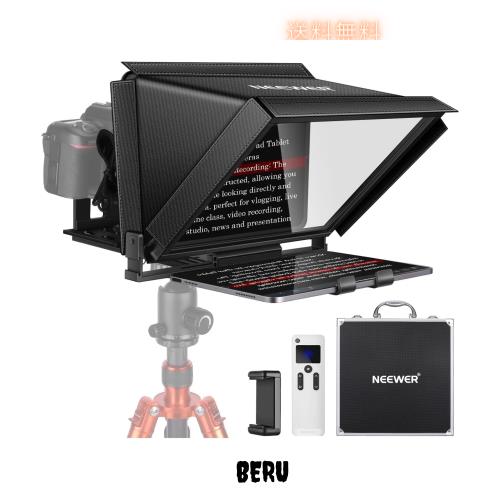 NEEWER X12 14インチ テレプロンプター アルミニウム合金製 iPad タブレット スマートフォン DSLRカメラに対応 リモートコントロール キ