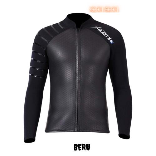 MORGEN SKY ウェットスーツ ダイビングジャケット 3mmスキン素材 長袖 フロントジッパー 四季通用 保温防寒 ダイビング シュノーケリング