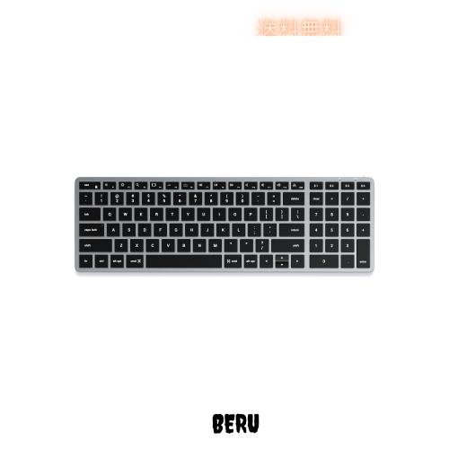 Satechi スリム X2 Bluetooth キーボード ワイヤレス マルチペア バックライト 2ゾーン, US 配列 (スペースグレイ) (iMac, MacBookなど20