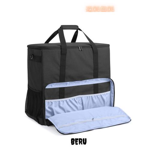 CURMIO デスクトップパソコン用キャリングケース コンピュータータワー用バッグ タワー型パソコン 持ち運び PC周辺機器収納可 (単層, 黒)の通販は 7,775円