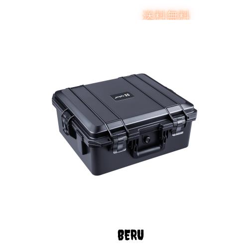 Lykus HC-4120 防水ハードケース 格子状カットスポンジが内蔵 内寸:41x36x19cm カメラ、プロジェクター、ドローン、ラップトップなどに適