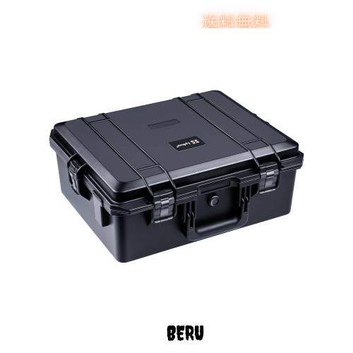 Lykus HC-5020 防水ハードケース 格子状カットスポンジが内蔵 内寸:50x40x21cm カメラ、プロジェクター、ドローン、ラップトップなどに適