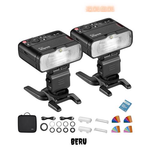 Godox MF12-K2 2つの マクロフラッシュTTL スピードライト 2,4 GHz GN16 0.01〜1.7秒のリサイクル時間 モデリングライト付き Nikon Sony C