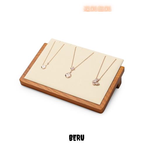 Oirlv ネックレス スタンド 木製 高級 おしゃれ ペンダント ディスプレイ 収納 アクセサリースタンド SM02701 (ベージュ)