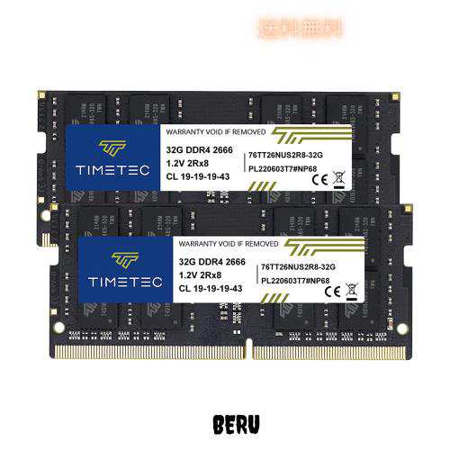 Timetec Hynix IC ノートPC用メモリ DDR4 2666MHz PC4-21300 260 Pin SODIMM (64GB Kit)の通販は