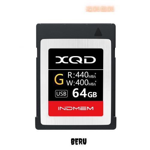 INDMEM XQDメモリーカード 64GB 書き込み速度400MB/s 読み出し速度440MB/s