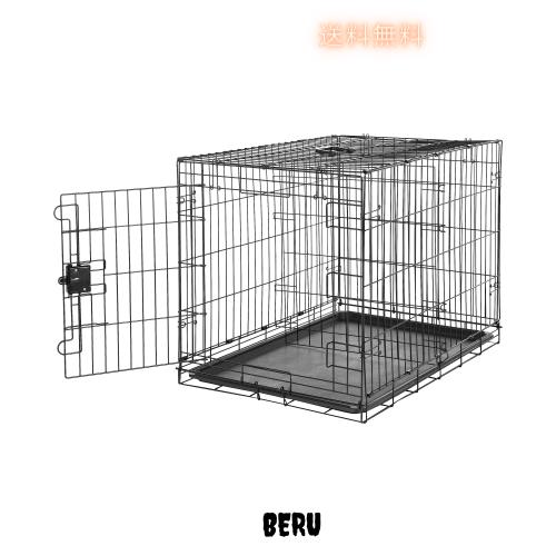 Amazonベーシック 犬 ペットケージ 折りたたみ可能 トレー付き Amazonベーシック 犬 ペットケージ 折りたたみ可能 トレー付き