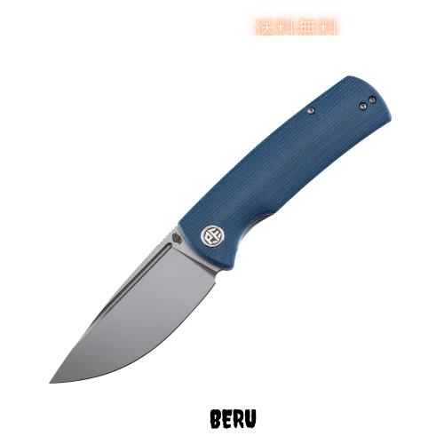 Petrified fish PFP01 Beluga 折りたたみナイフ3.62インチK110サテンブレードスチールMicartaハンドルEDCアウトドアキャンプ用ポケット折