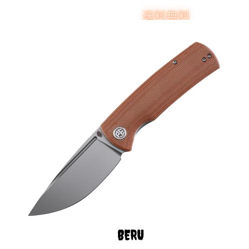 Petrified fish PFP01 Beluga 折りたたみナイフ3.62インチK110サテンブレードスチールMicartaハンドルEDCアウトドアキャンプ用ポケット折