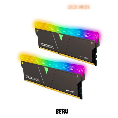 v-color Hynix IC デスクトップPC用 ゲーミングメモリ Prism Pro RGB (発光型) DDR4-3600MHz PC4-28800 16GB (8GB×2枚) U-DIMM 1.35V CLの通販は