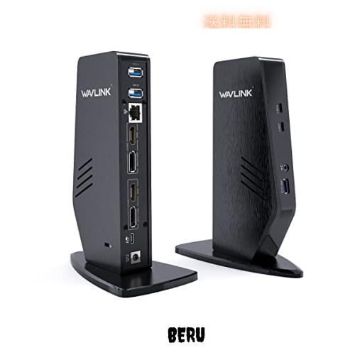 WAVLINK USB-C ドッキングステーション/ユニバーサル デュアル4K シングル5K PD60Ｗ 13-in-1 最大5K（5120x2880 @ 60Hz）ディスプレイ出