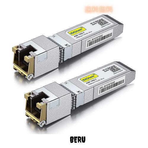 10Gtek 10GBase-T SFP+モジュール, 10G-T, 10Gカッパー, RJ-45 SFP+ CAT.6a, 最大30m, 光トランシーバ, Cisco SFP-10G-T-S、Meraki、Netg