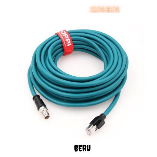 DRRI M12 Xコード 8極からRJ45ギガビットイーサネットインターフェース Cat 7e シールドケーブル コグネックスCcb-84901-2001-15(15M)