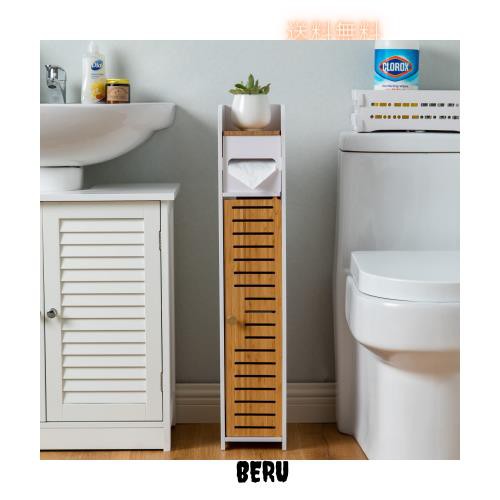 隙間収納 15cm,トイレットペーパーストッカー,Bamboo 天然竹製 扉,すきま収納 防水 トイレラック トイレ収納ラック トイレットペーパー の通販は 5,058円