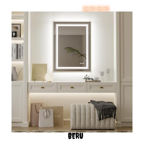 Wisfor 女優ミラー 壁掛け鏡 ledライト付きミラー 洗面台 照明付き