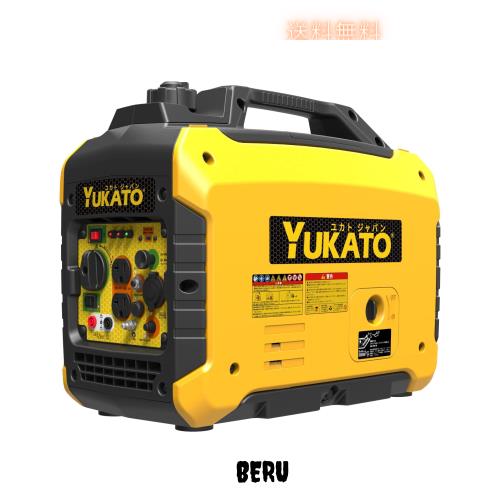 YUKATO インバーター発電機 定格出力1.6kVA 小型発電機 家庭用 50Hz/60Hz切替 約15kg 防音型 高出力正弦波インバーター搭載 過負荷保護 の通販は