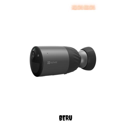 EZVIZ BC1C 4MP マグネット 工事不要 防犯カメラ 屋外対応 270日駆動 ソーラー充電可能 2K+解像度 Alexa連携 3年保証 日本語マニュアルQR