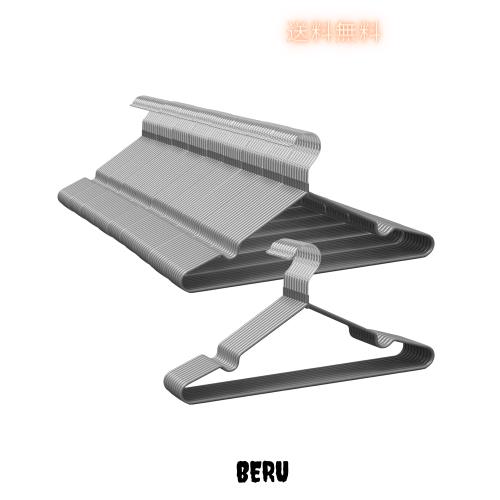 AUV ハンガー すべらないハンガー 100本組 PVC特殊ラバー加工 滑らないハンガー グレー かたくずれ防止 hangers 乾湿両用 洗濯ハンガー 5,694円