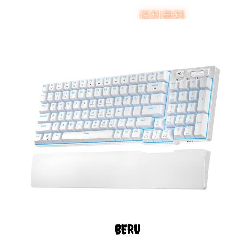 RK ROYAL KLUDGE RK96 90% 96 キー BT5.0/2.4G/USB-C ホットスワップ可能メカニカルキーボード、磁気リストレスト付きワイヤレス Bluetooの通販は