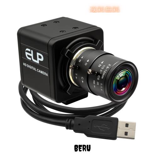 ELP ガンカメラ 2.8-12mm可変焦点レンズ USBウェブカメラ 100fps 光学4倍ズーム Webカメラ 200万画素 高速Webかめら 4倍ズームWeb会議用 5,970円