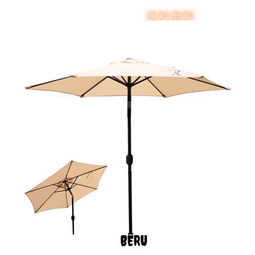 DEWEL ガーデンパラソル 幅230cm チルト機能付ビーチパラソル 日除け 撥水加工 UV加工 角度調節 庭傘 釣り傘 アウトドア キャンプ オーニの通販は 9,617円