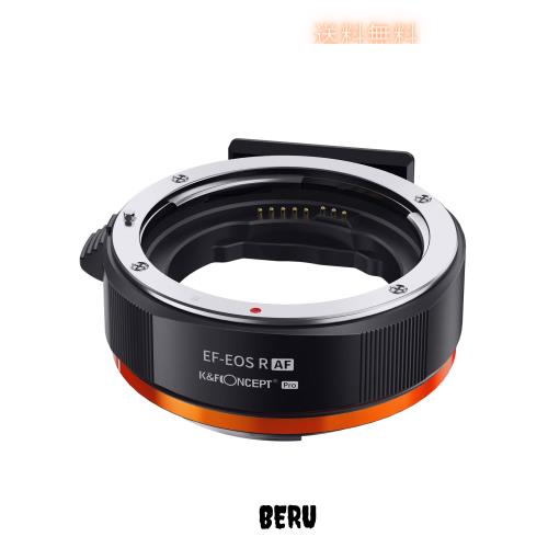 K＆F Concept 電子マウントアダプター EF-EOS R AF機能 オートフォーカス キヤノンEF/EF-Sマウントレンズ → キヤノンRFマウント装着 電子