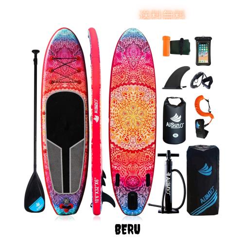 AISUNSS サップボード SUP ボード インフレータブル スタンドアップパドル ボード 長320cm 幅81cm 厚15cm 安定性 超軽量 滑り止め フィッ