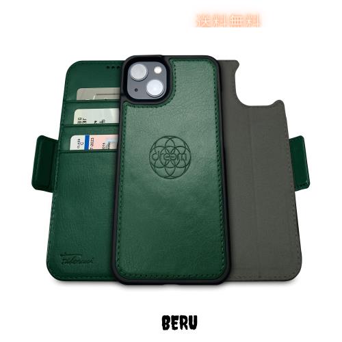 Dreem フィボナッチ（Fibonacci）2イン1 財布型ケース Apple iPhone 14 ＆ iPhone 16e用 - 高級ヴィーガンレザー製 マグネット着脱式 耐衝