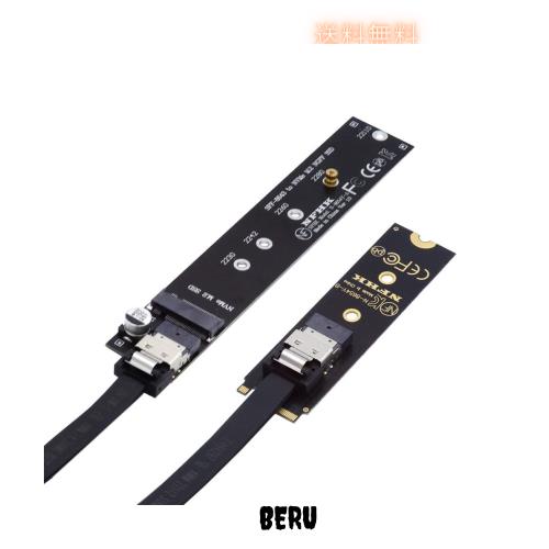 Cablecc NGFF M-Key NVME オス-メス 延長ケーブル SFF-8654 コネクタ付き メインボード SSD 2280/22110 40cmの通販は 5,473円