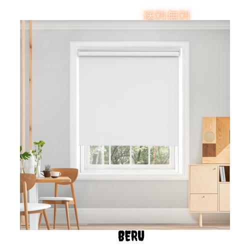 Deconovo プルコード式 ロールスクリーン 幅130cm 丈180cm ホワイト ロールカーテン 1級遮光 100%遮光 保温 断熱 遮熱 防音 防寒 UVカッ