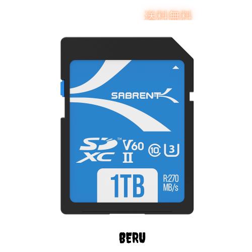 SABRENT SDカード 1TB、SDカード V60、メモリーカード、UHS-IIメモリーカード、270MB/秒の高速転送、キヤノン、富士フイルム、パナソニッの通販は 35,400円
