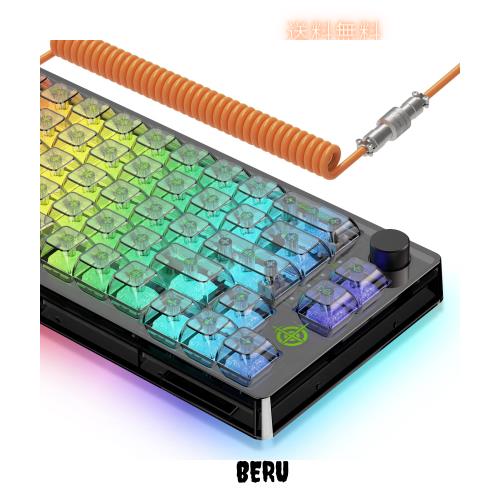 MAGIC-REFINER MK31ゲーミングキーボード メカニカルキーボード 透明キーボード RGB18種類LED色変えTYPE-Cデザイン 66キー(US配列)小型
