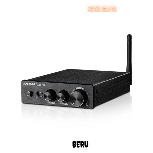 AIYIMA A07 PRO デスクトップアンプ TPA3255+QCC304X+N5532*5 Bluetooth 5.2 apt-x hd 300W*2 パワーアンプ Hifi AUDIO デスクトップアン