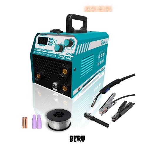 TTAMPLAR 溶接機 半自動 100V ノンガス MIG/MMA/リフトTIG インバーター mig140 コンパクト 軽量 50/60Hz 家庭用 日本語説明書 (TPM140)