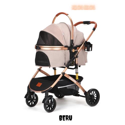 Angelpet ペットカート 分離型 猫 犬用 バギー いぬ用 4輪 前輪360