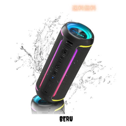 Ortizan ブルートゥース スピーカー X30 Bluetooth 5.3 防水スピーカー 40W ポータブル ワイヤレス Bluetooth スピーカー 大音量 RGB LED