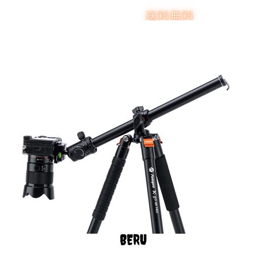 Fotopro 160CM俯瞰三脚カメラ三脚水平360三脚ボールヘッド付きポータブル一脚10KG耐荷重クイックリリースプレート旅行や仕事用X-GO HR PR