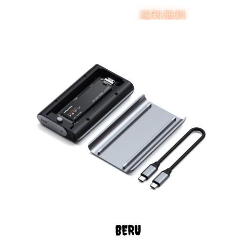 Satechi USB4 M.2 NVMe SSD 外付け Pro エンクロージャー (40Gbps 高速転送, 16TBまで対応) アルミニウム 工具不要 ポリカーボネイト ケ