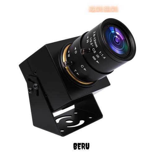 SVPRO 8MP ズームウェブカメラ ノートパソコン用 2.8-12mm レンズ マニュアルフォーカス USBカメラ PC コンピューターカメラ Windows、Li