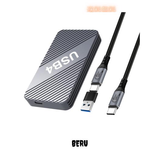 VCOM 40Gbps M.2 SSD 外付けケース USB4.0 NVME専用 M.2 SSDケース Thunderbolt 3/4 USB4/3.2/3.1/3.0/2.0 ポータブル アルミニウム製 高