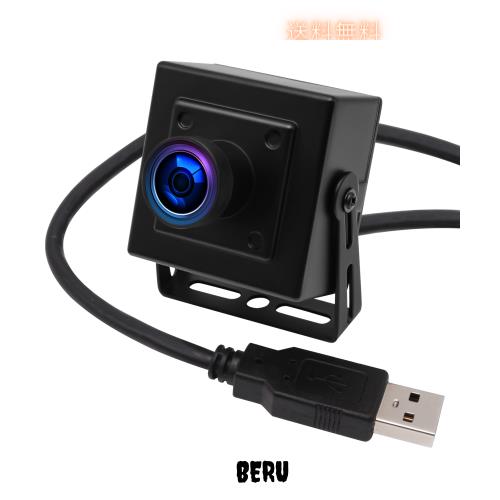 ELP 1600万画素 Webカメラ 広角 小型 USBカメラ パソコン 180度魚眼レンズ 4K ウェブカメラ UVC USB2.0 Webかめら 3496P PC USBカメラ CM