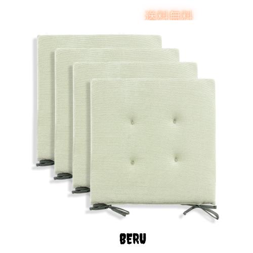 JEMA ジェマ 椅子用クッション 4枚セット チェアパッド シートクッション ダイニング用 座布団 チェア用 ひも付き 食卓椅子用クッション の通販は 4,894円